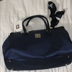 Blue Anne Klein Weekender Bag